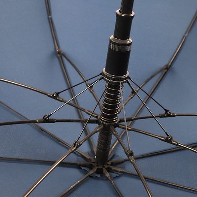 mango de gancho de madera 8 paraguas de costillas con marca de la empresa personalizada y tela de Pongee 190T