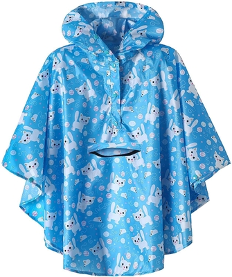 Pañuelo de lluvia de poliéster dibujos animados chicos y chicas lindos viaje escolar ropa de lluvia con bolso un poco de poncho