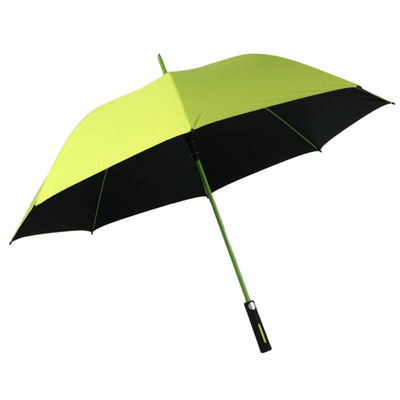 Automáticamente abierto 27 pulgadas de fibra de vidrio paraguas con fuerte resistencia al viento y diseño personalizado