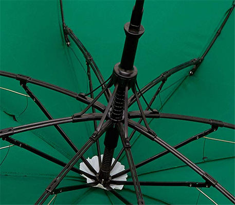 110cm Diámetro abierto 2 Paraguas plegables con mango recto de caucho y doble fibra de vidrio