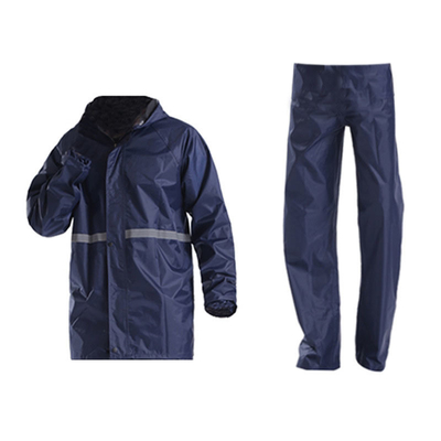 Saco de lluvia y pantalones de lluvia de higiene de Oxford personalizados con cuerpo reflectante de doble grosor