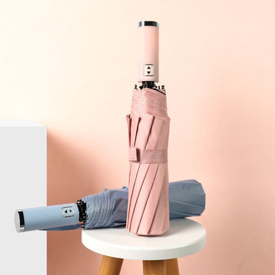 Hombres de negocios grandes 10 huesos doble paraguas con mango de mijo y 190T de tela de nylon