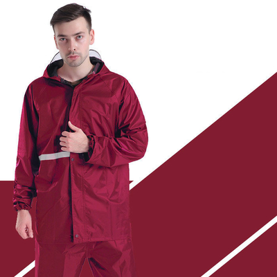 Saco de lluvia y pantalones de lluvia de higiene de Oxford personalizados con cuerpo reflectante de doble grosor