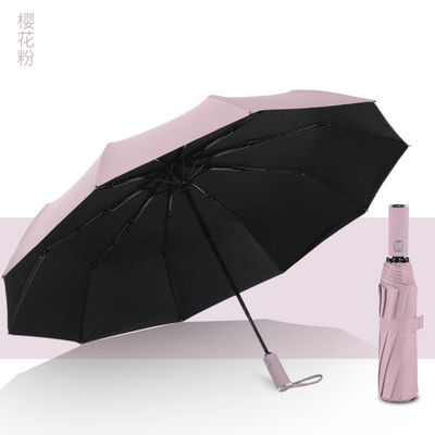Hombres de negocios grandes 10 huesos doble paraguas con mango de mijo y 190T de tela de nylon