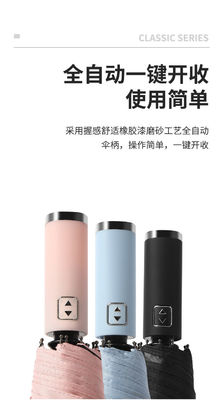 Hombres de negocios grandes 10 huesos doble paraguas con mango de mijo y 190T de tela de nylon