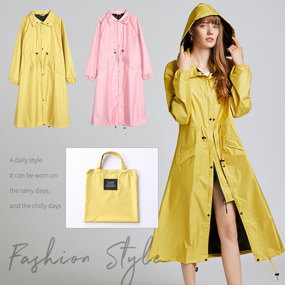 Vestido de lluvia femenino adulto para senderismo abrigo de lluvia estilo japonés y coreano con mayor longitud