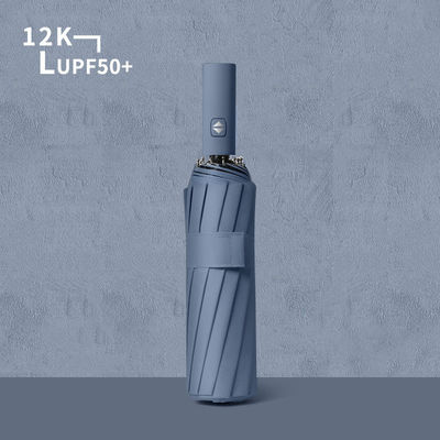 Paraguas plegable automático 12k bloqueador solar de vinilo grande para protección solar y publicidad