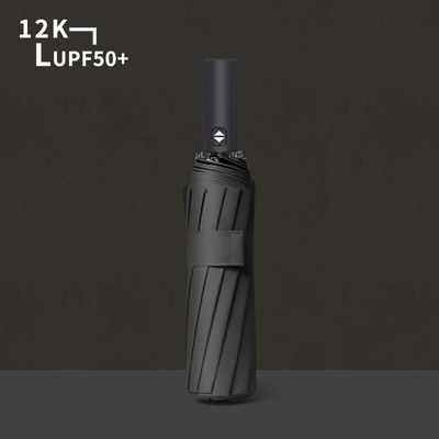 Paraguas plegable automático 12k bloqueador solar de vinilo grande para protección solar y publicidad