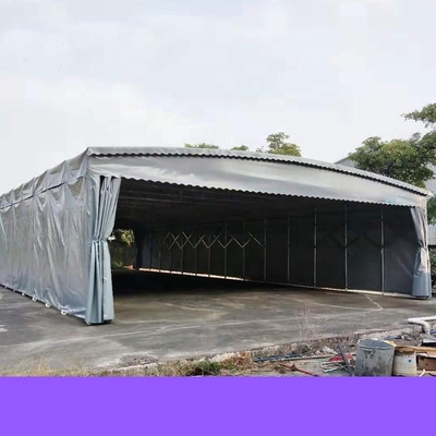 Tenda móvil de garaje con techo de almacenamiento grande plegable y estructura de acero