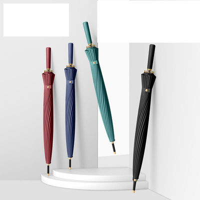 Gran paraguas antiviento 24k manija larga automática en estilo minimalismo para tormenta