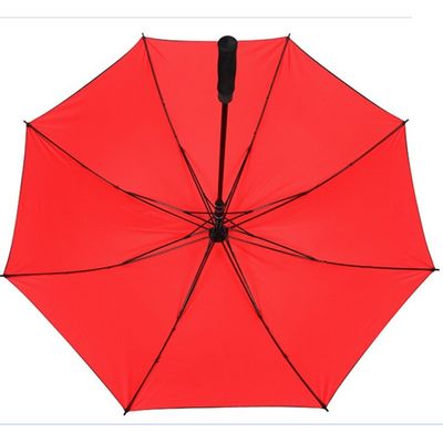 Estilo de diseño minimalista Auto abierto 30 pulgadas Paraguas de golf Pongee a prueba de viento con logotipo impreso