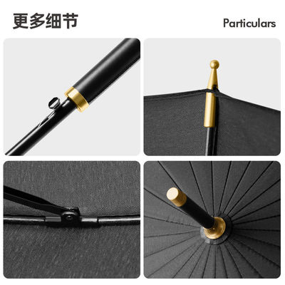 Gran paraguas antiviento 24k manija larga automática en estilo minimalismo para tormenta