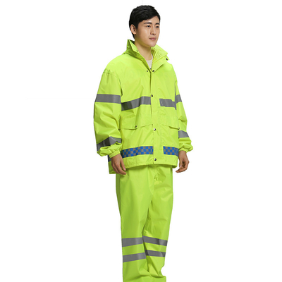 Traje de lluvia con capucha con rayas reflectoras de té de burbujas para uso individual