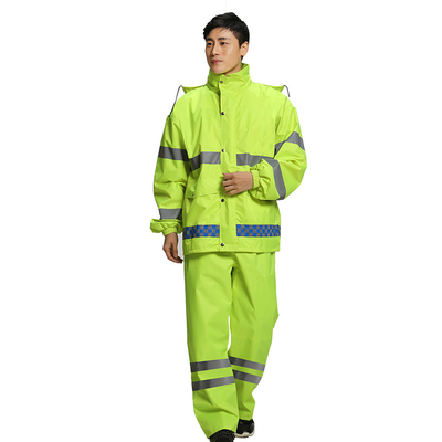 Traje de lluvia con capucha con rayas reflectoras de té de burbujas para uso individual
