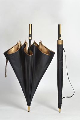 X103 190T PG Protección UV Revestimiento dorado Paraguas para automóviles de golf a prueba de viento para publicidad