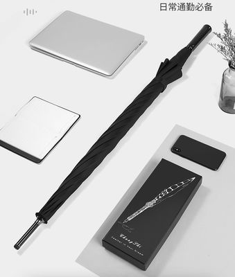 Regalo de negocios Paraguas recto con impresiones personalizadas y material ligero de fibra de carbono