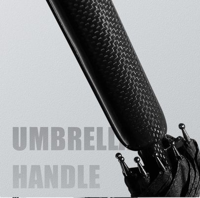 Regalo de negocios Paraguas recto con impresiones personalizadas y material ligero de fibra de carbono