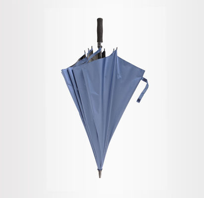 Peso ligero y portátil Auto Abierto Plata Revestido Paraguas de Golf con costillas de fibra de vidrio