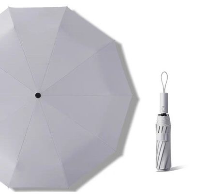 Cuadro de fibra de vidrio compacto y triple plegable para hombres y mujeres Paraguas solar UV para viajar