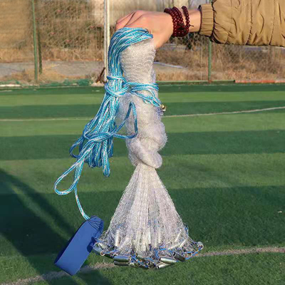 Red de pesca de 6 pies de largo con un solo nudo, de cadena de hierro soldada, de nylon, de gran tamaño y de material duradero