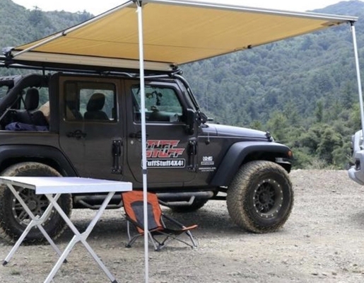 Tienda lateral de toldo para automóviles de acero galvanizado para acampar y aventuras al aire libre