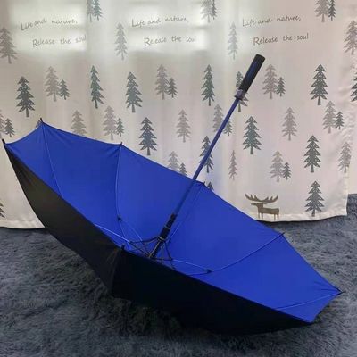 Clásico estilo de diseño Paraguas de golf recto con apertura automática y recubrimiento negro de fibra de vidrio