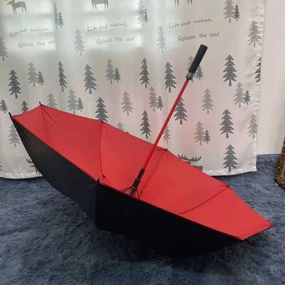 Clásico estilo de diseño Paraguas de golf recto con apertura automática y recubrimiento negro de fibra de vidrio