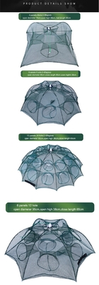 Redes de pesca portátiles y trampas de carnada para lanzar a mano con malla de 3 mm y pliegue de 65 cm