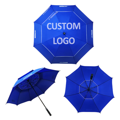 Impresiones de logotipo personalizadas Sublimación Golf Paraguas Personalidad Paraguas automático para promociones