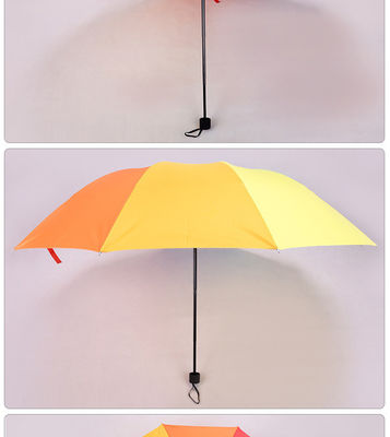 Paraguas de tres plegados Logotipo personalizado Paraguas publicitarios con tela de nylon de 190T