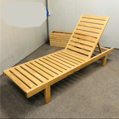 Muebles de exterior relajantes Recabadora de madera de pino para sentarse en la playa o piscina
