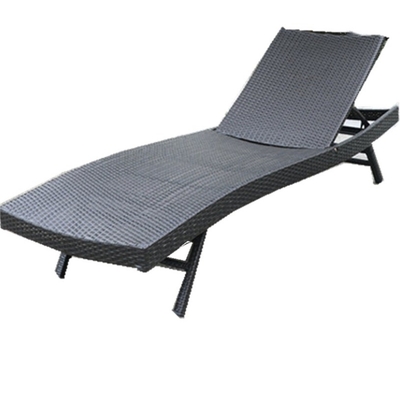 Silla de salón de rotan al aire libre balcón plegable cama reclinable para villa y baño