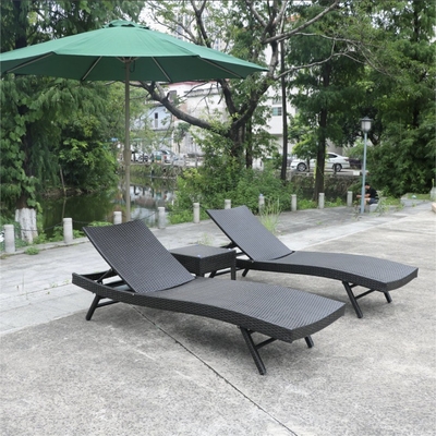 Silla de salón de rotan al aire libre balcón plegable cama reclinable para villa y baño