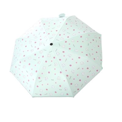 Mango de goma con protección solar para animales de dibujos animados sombrilla para y portátil