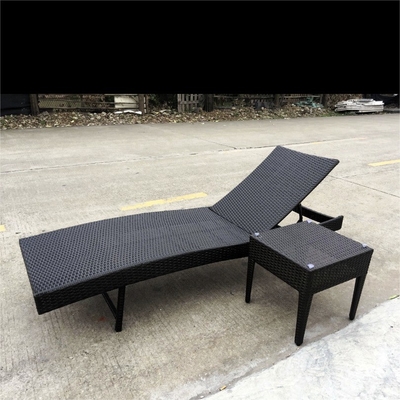 Silla de salón de rotan al aire libre balcón plegable cama reclinable para villa y baño