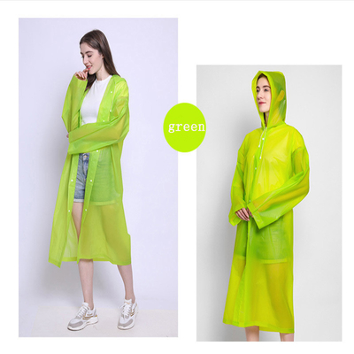 Abrigos de lluvia biodegradables reutilizables Abrigos de lluvia impermeables para mujeres adultas para actividades al aire libre