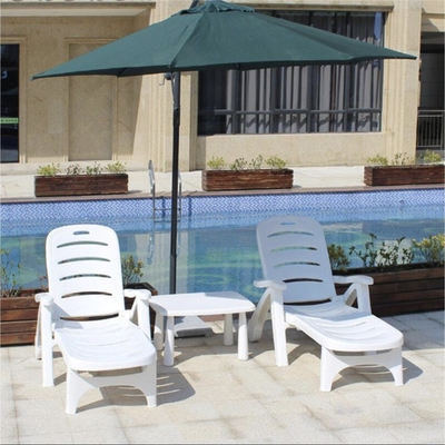Silla de salón de patio de ratán blanco cama reclinable plegable para apartamentos balcón y villa