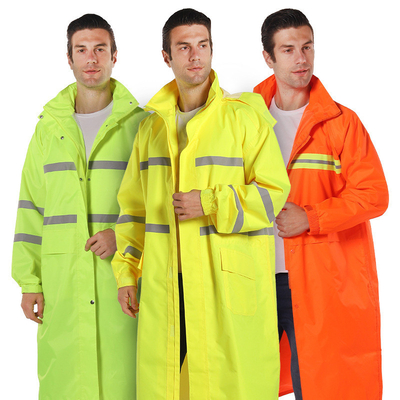 Pañuelo de lluvia fluorescente verde de saneamiento exterior para servicio de tráfico y control de inundaciones