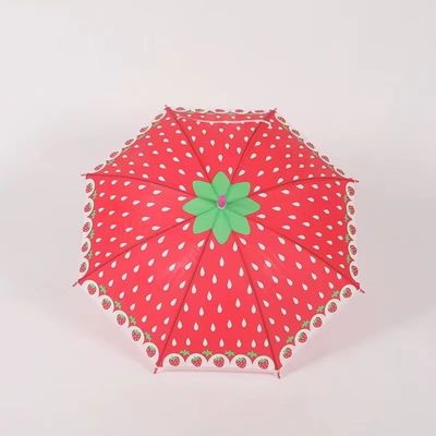 Manija curva Frutas rectas Impresión de paraguas para niños Diseño creativo para regalo infantil