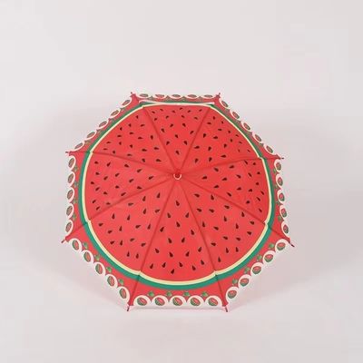 Manija curva Frutas rectas Impresión de paraguas para niños Diseño creativo para regalo infantil