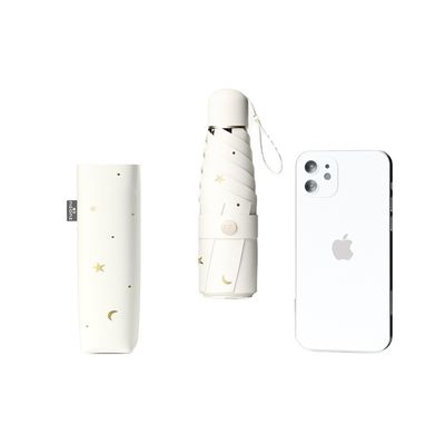 Patrón de paraguas de cinco plegados Compacto portátil para mujeres que protegen de la lluvia y el sol