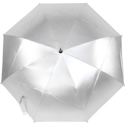 Paraguas para golf de doble capa El último invento de plata de titanio para el suministro transfronterizo