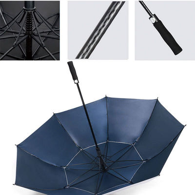 Paraguas para golf de doble capa El último invento de plata de titanio para el suministro transfronterizo