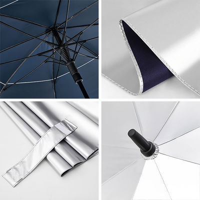 Paraguas para golf de doble capa El último invento de plata de titanio para el suministro transfronterizo