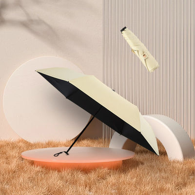 Pongee Material 5K 19 pulgadas Paraguas japonesas triple plegable para protección contra la lluvia y el sol