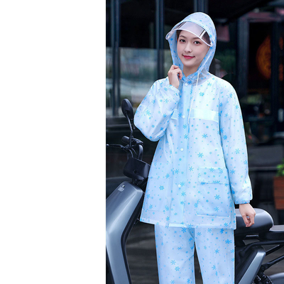 Vestidos de lluvia para mujeres motocicleta de lluvia personal vehículo eléctrico traje de trabajo integrado