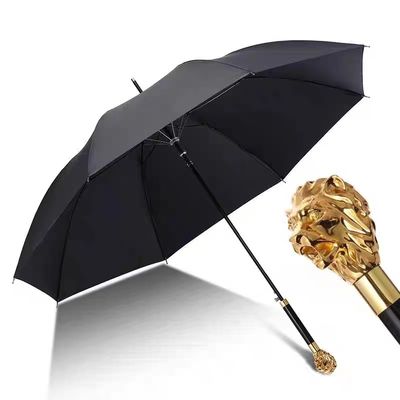 Jefe de animal japonés Negro Custom Bar Paraguas recto para personalidades creativas