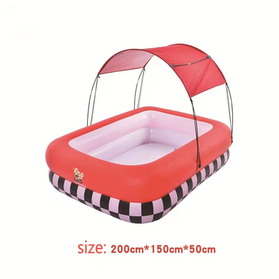 Piscina inflable familiar de tamaño completo con techo Construcción de tela duradera de Oxford