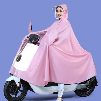 Productos diarios Coche eléctrico con ropa de lluvia no desechable impermeable de una sola pieza Poncho de color PVC