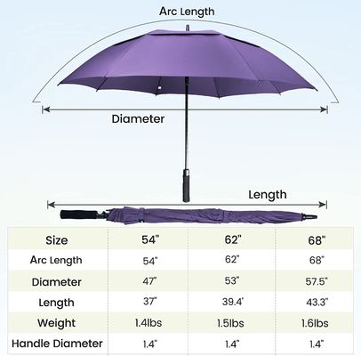 Patrón de impresión personalizado 8K Paraguas de golf con diseño resistente al viento y al agua más grande